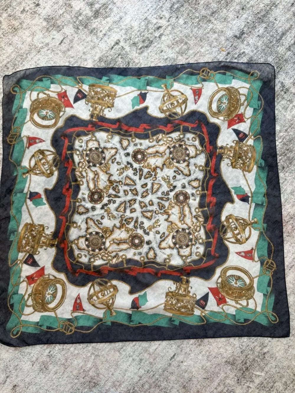 Royal Nautical Womens Scarf Made In Italy Ships Travel Cruise Classy EUC